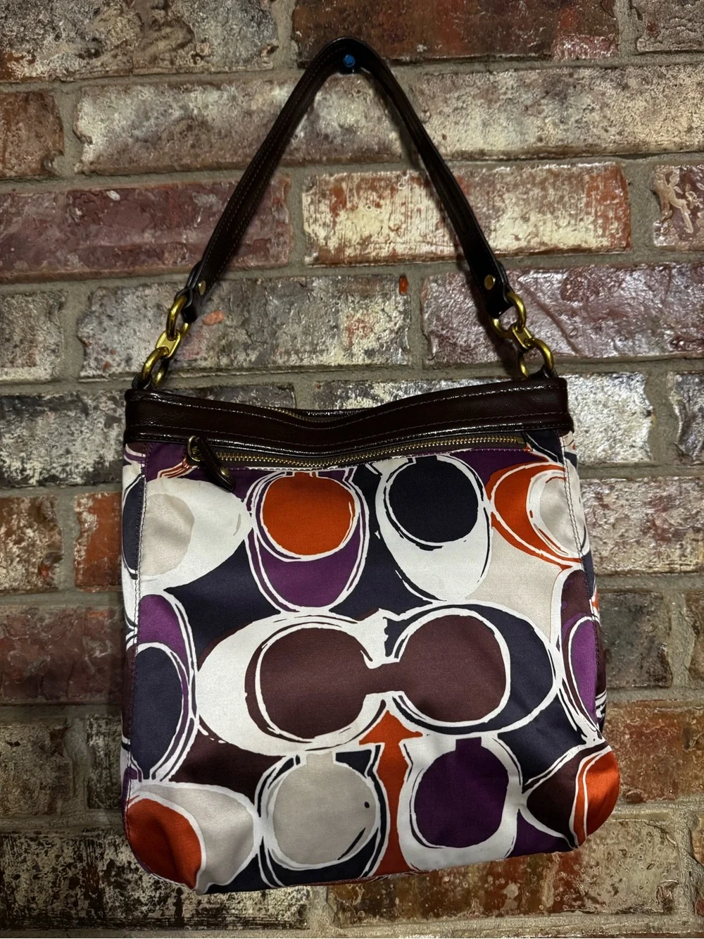 Authentic Y2K Ashely Scarf print coach set. Handbag, wallet and card case.